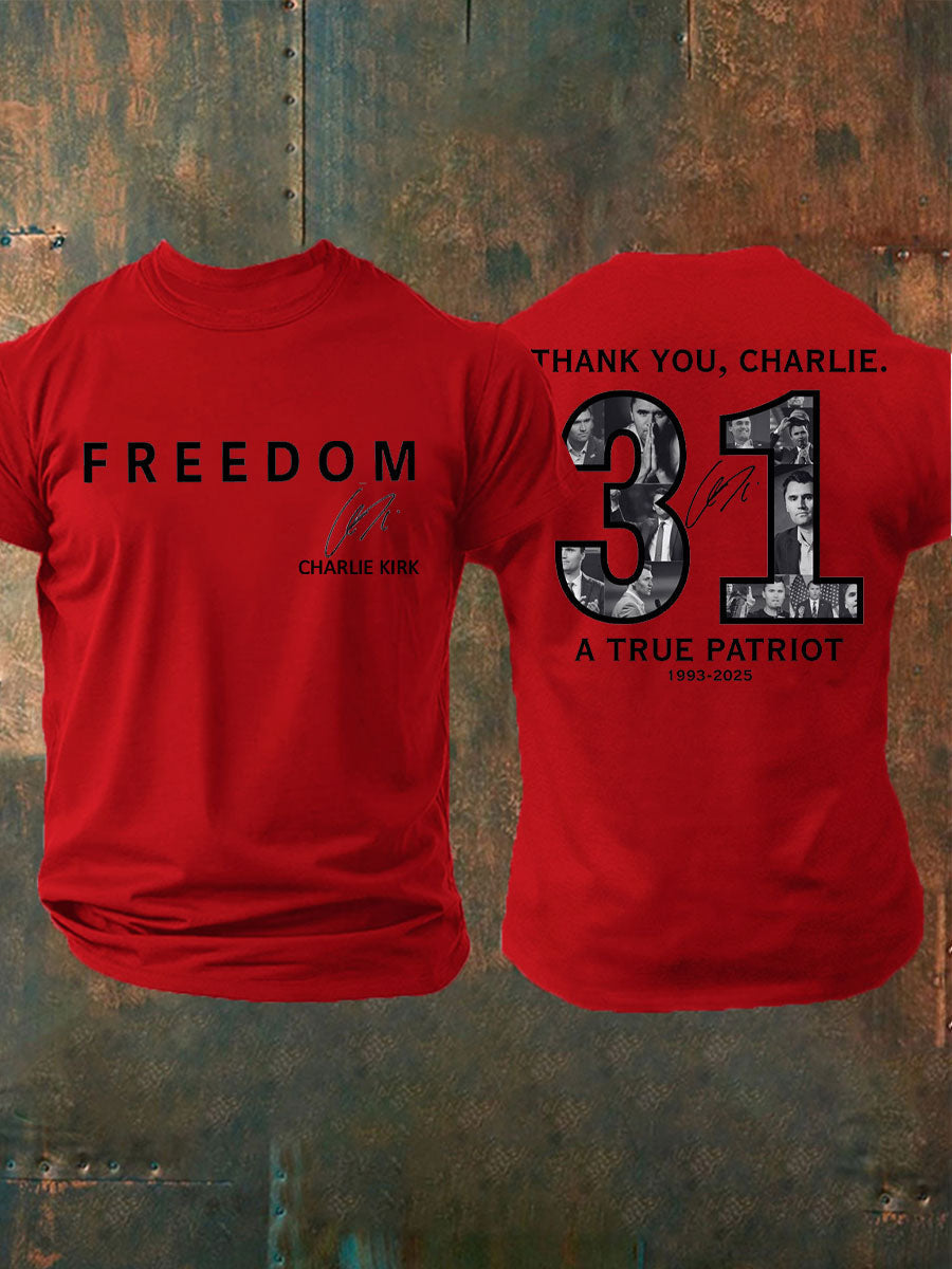 Men's Thank You Charlie 31 True Patriot Printed T-Shirt